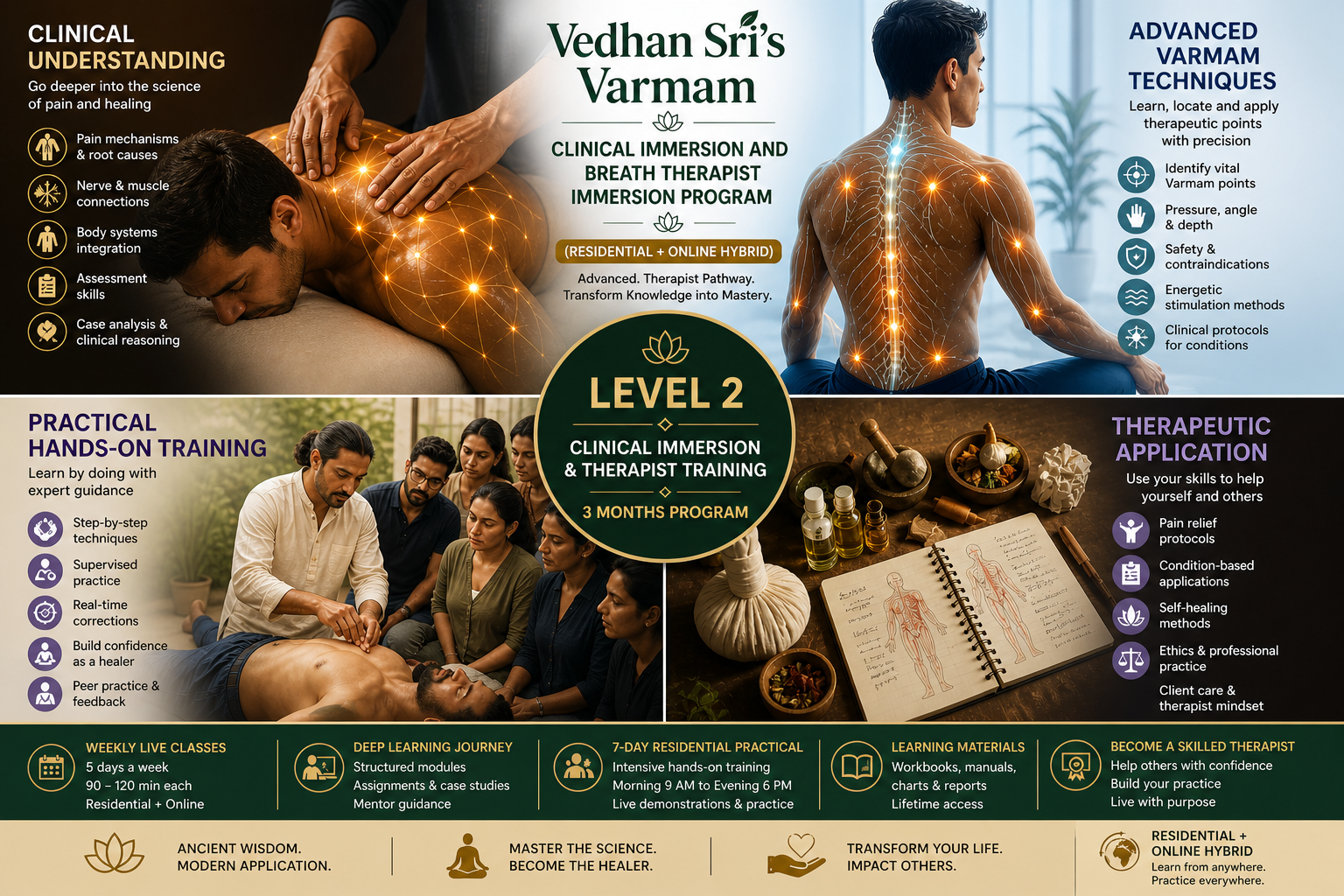Vedhan Sri's Varmam Clinical Immersion and Breath Therapist Immersion Program